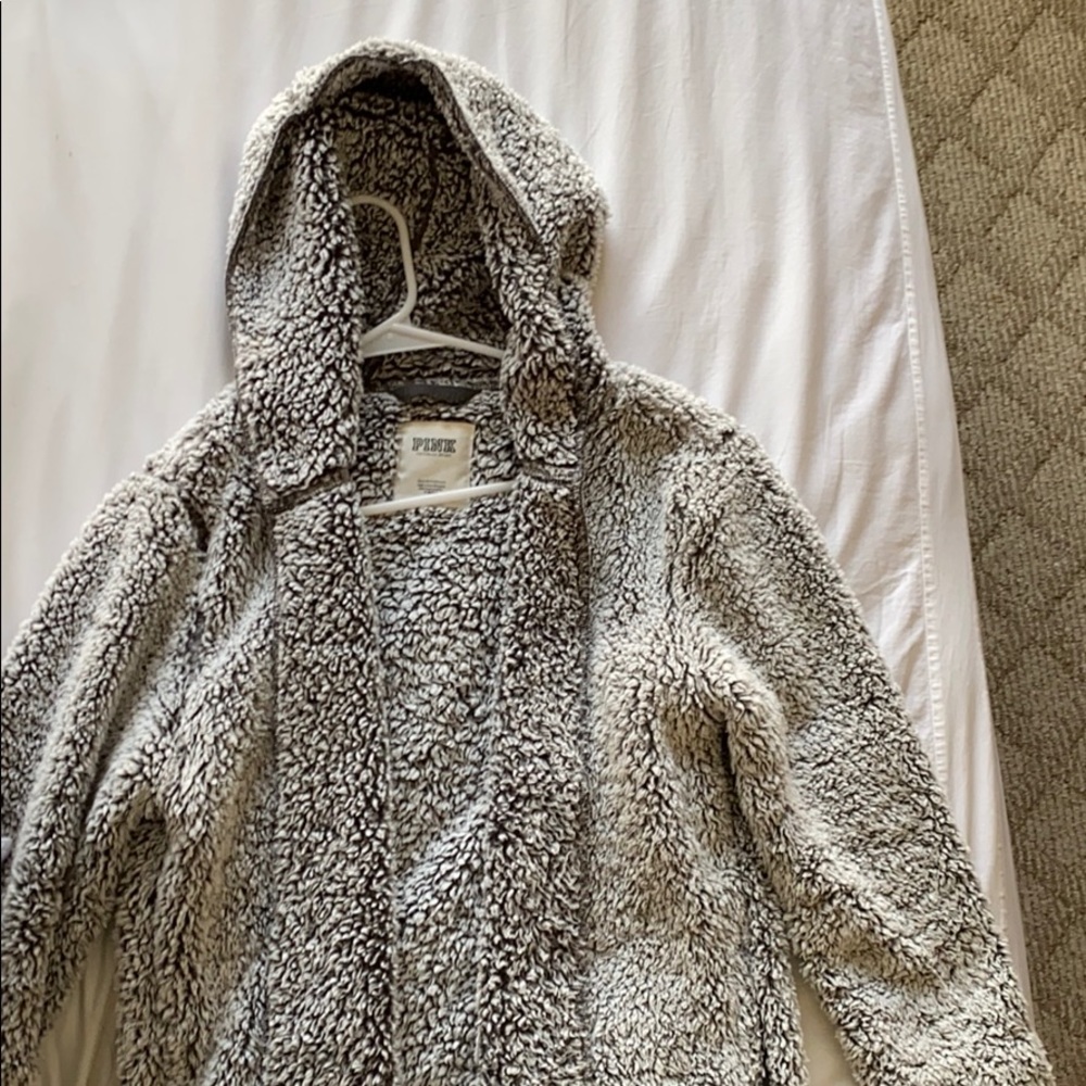 Victoria’s Secret - Sherpa Cardigan in Clay Gray